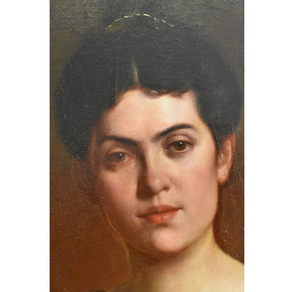 QR272 antique oil painting woman portrait painting XIX.jpg
